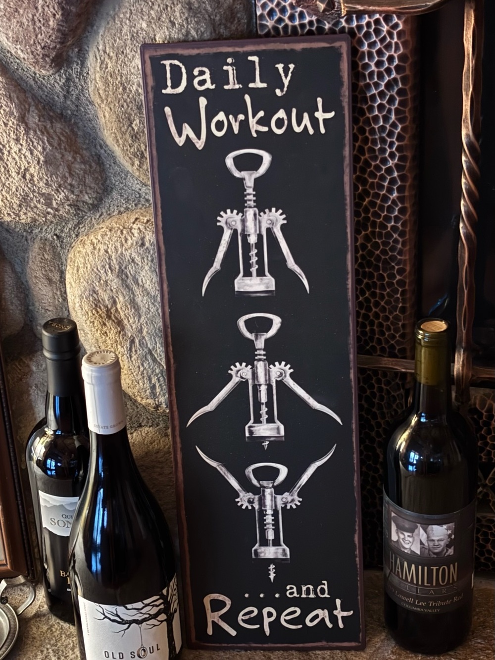 Sign dress up your home bar w/ this hard to find & fun wine sign!